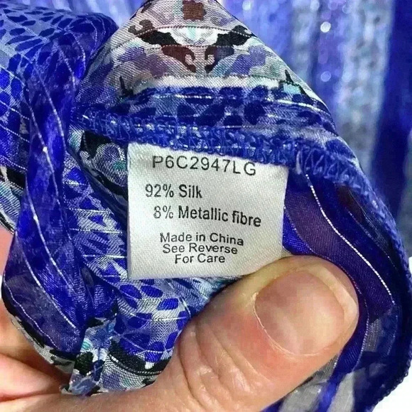 Womens Tie Front Silk Blouse by Parker Size Medium - Picture 5 of 9